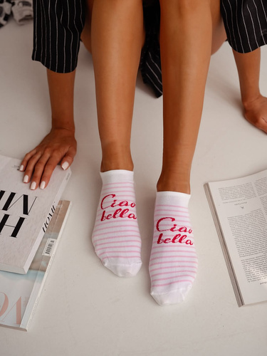 1146-081 Ciao Bella Milena Weiße Socken – Bequeme Damensocken für Ballerinas und Schuhe