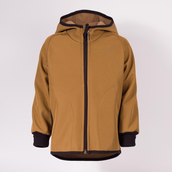 229003 Nicol Softshell-Jacke für Jungen mit Fleece, Kapuze und Reflektoren – olivgrün