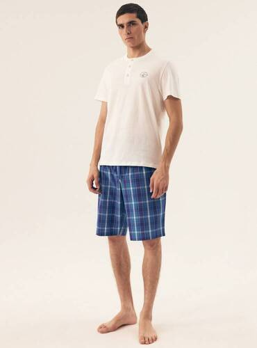 42616 Dock Premium Henderson-Pyjama für Herren – weiß