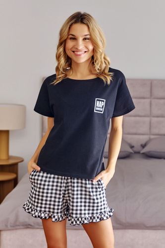 7213 Doctor Nap Damen-Pyjama – schwarz