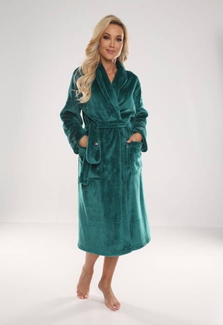 628 Abigail Long Forex Damen Bademantel - grün