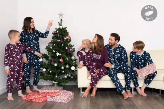 Sid Kinder-Schlafanzug Italian Fashion- burgunderfarbener Druck