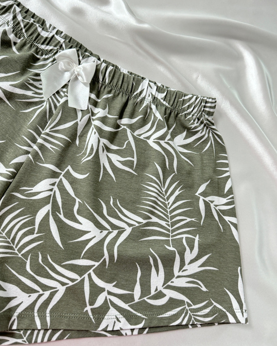 Paloma kurzer Donna Damenpyjama olivgrün