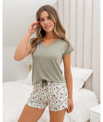 Pyjama Melisa Short Donna Viskose Blumen