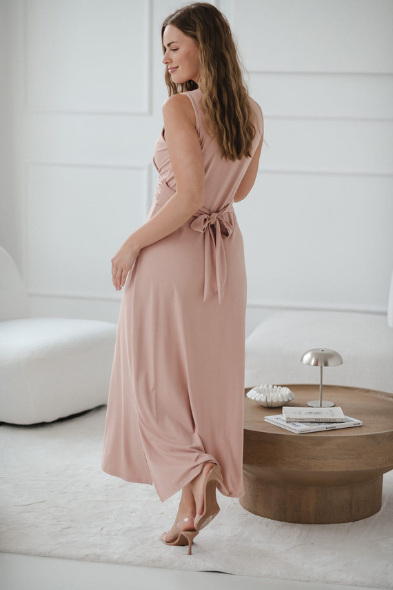 Loop Maxi-Umstands- und Stillkleid Milk&Love, Puderrosa