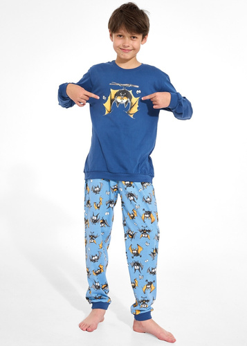 Jungen-Pyjama Cornette 593/187 966/187 Pumpkin Club 100% Baumwolle Lang