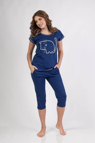 686 Regina Damenpyjama – Marineblau