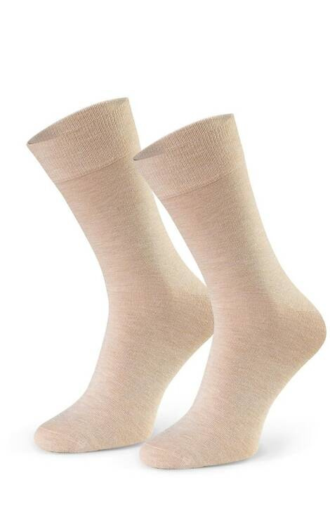art.083 Kaschmir Herrensocken mit Kaschmir Steven - 001 beige