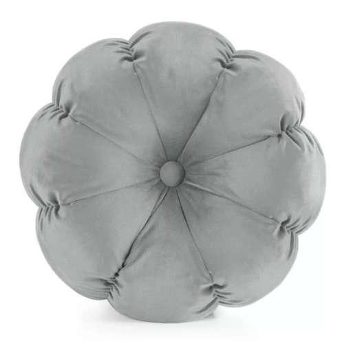 Blume 41 Dekoratives Blumenkissen Eurocurtains silber