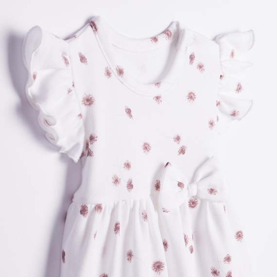 226158 Nicol HANIA Mädchen Baumwoll-Kleid-Body mit Blumenmuster in Creme
