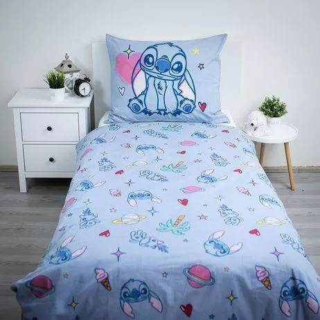 Baumwoll-Bettwäsche 140x200 Lilo and Stitch Blau 70x90 Jerry Fabrics