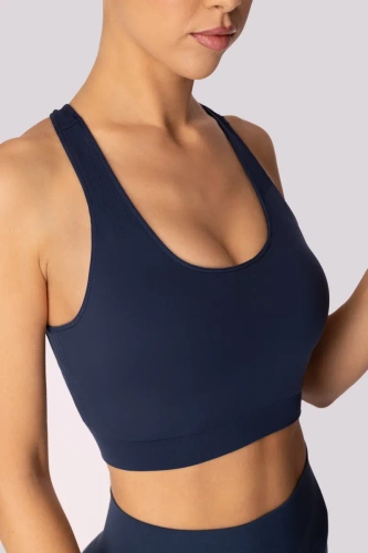 Mona Base Top Sport-BH, Marineblau