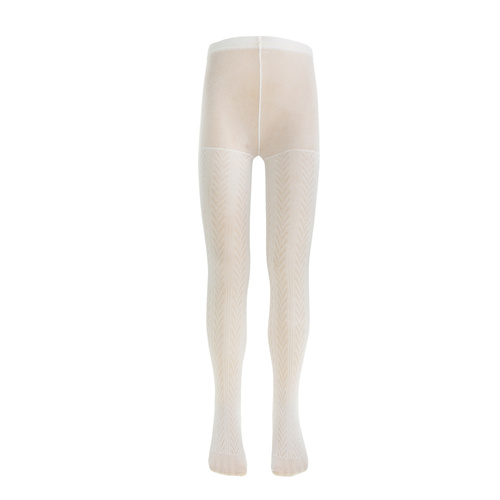141805 W3 Nicol Jacquard-Strumpfhose – Creme