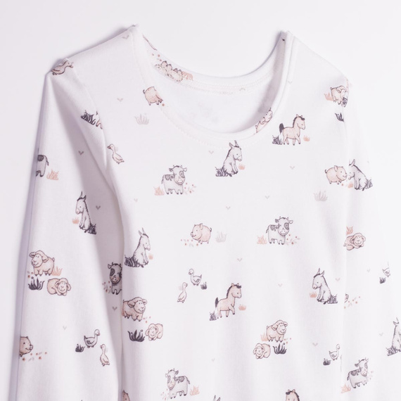 228036 Nicol FARMA Kinder-Pyjama 100% Baumwolle lang mit Tieren