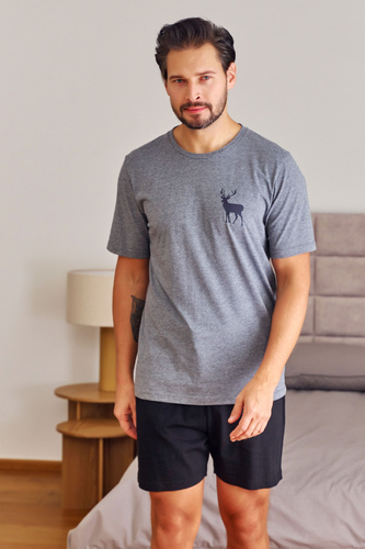 7235 Doctor Nap Herren-Pyjama – Dunkelgrau