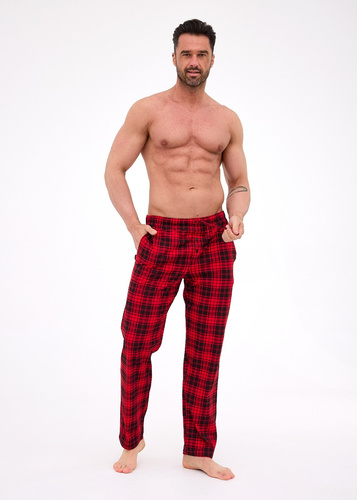 691/60 Cornette Herren-Pyjamahose – Lang, kariert, Baumwolle