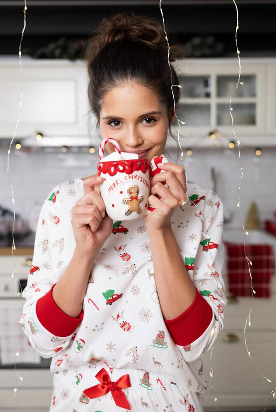 Samantha Sensis Damen Schlafanzug -ecru