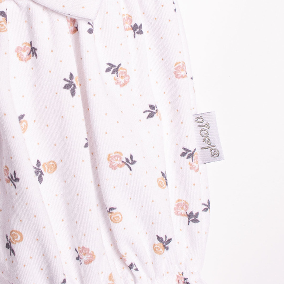 Nicol 220153 Baby Strampler Mädchen Baumwolle Blumen mit Rüschen