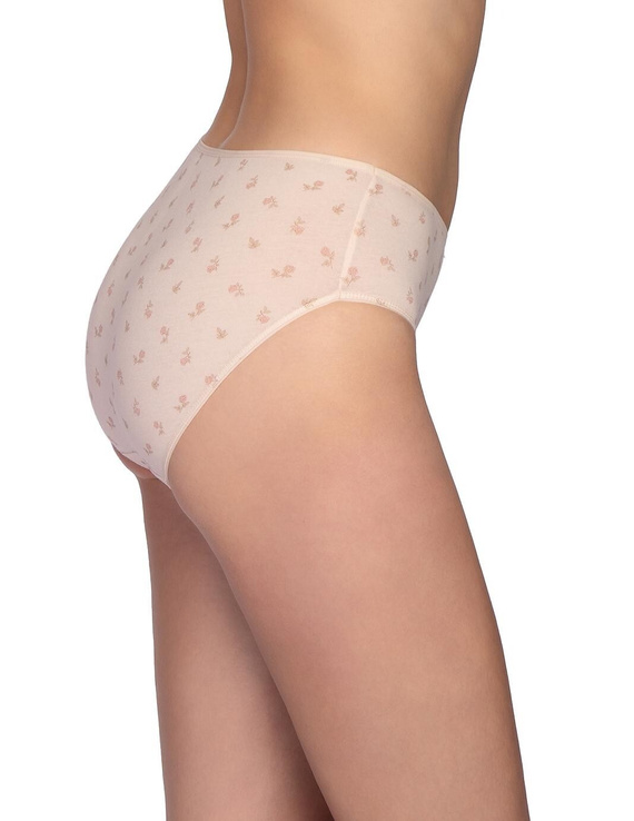 Figi L-122 BI-71 Lama Baumwoll Bikini-Slips 3er-Pack Blumiger Komfort