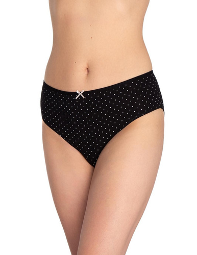 L-122BI-60 Damenhöschen Lama 3er-Pack, Baumwolle, klassischer Schnitt, schwarz rosa