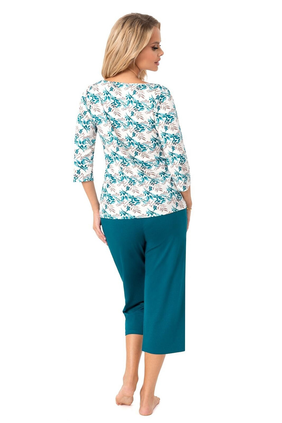Irmina Donna Damen-Pyjama – 3/4-Ärmel, 95 % Viskose, leicht und feminin