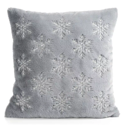 CHP308 Eurofirany Weihnachtskissenbezug 45x45 mit 3D-Pailletten Sternen beige