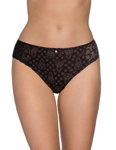 Lama L-1606 BI Damen Baumwoll-Bikini-Slip mit Spitze Schwarz 2er-Pack