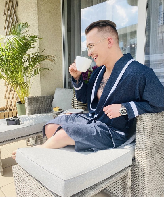 564 Bruno Herren Bademantel De Lafense - Denim