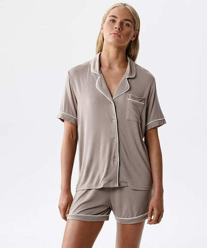 Damenpyjama Atlantic NLP-496 Modal mit Knöpfen und Shorts – bequem