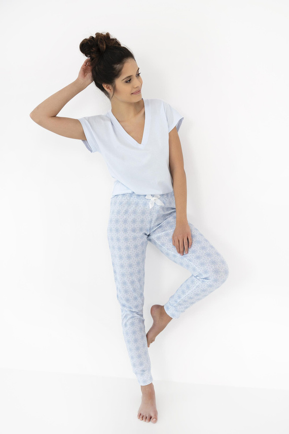 Evelina Sensis Damenpyjama – Blau