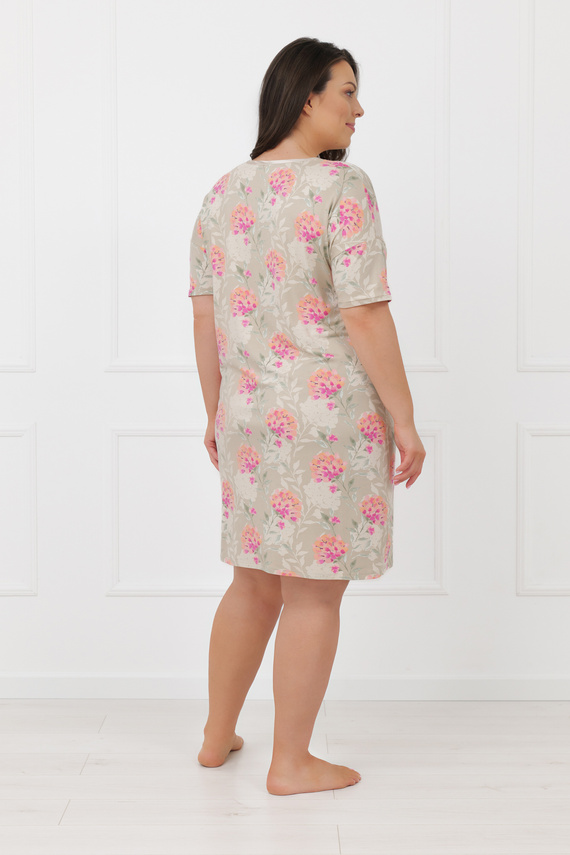 Damen-Nachthemd HARMONIA Italian Fashion Kurzarm Viskose elegant