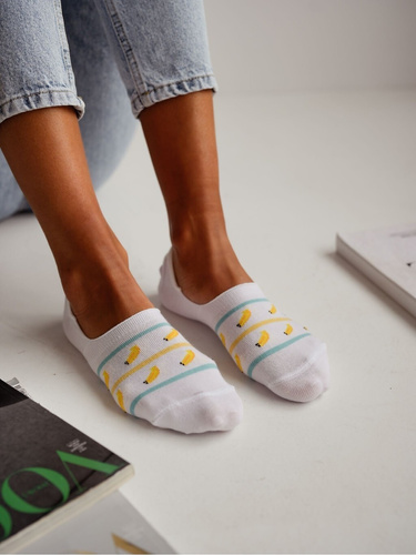 Damen Sneaker-Socken Milena 0576-030 Bananen – Baumwolle, rutschfest