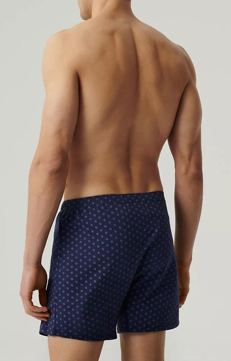 2MBX-069 Atlantic Herren-Boxershorts – Marineblau-Blau