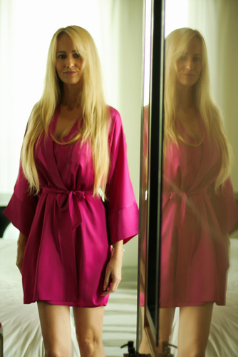 Panama Damen Morgenmantel Podomka Kalimo - fuchsia