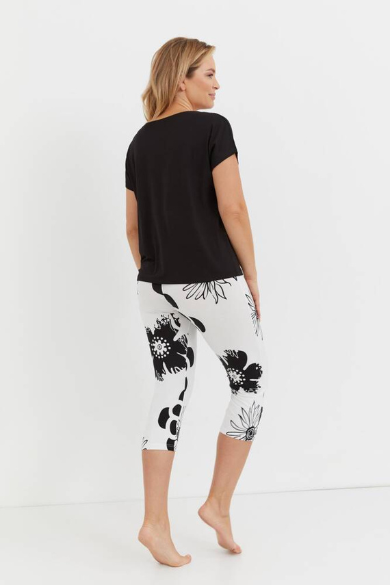 743 Elle Forex Damen Pyjamas - schwarz-ecru