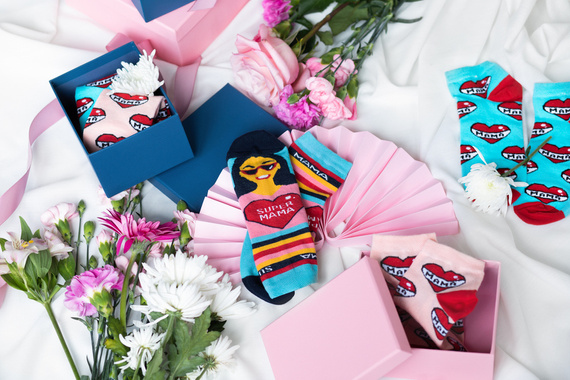 K89S Super Mama Foot Socks Italian Fashion - marineblau/farbig