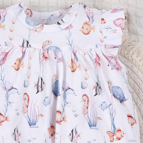 ABN-5481 Underwater World Baby Rampers Nini – Bio-Baumwolle, kurze Ärmel