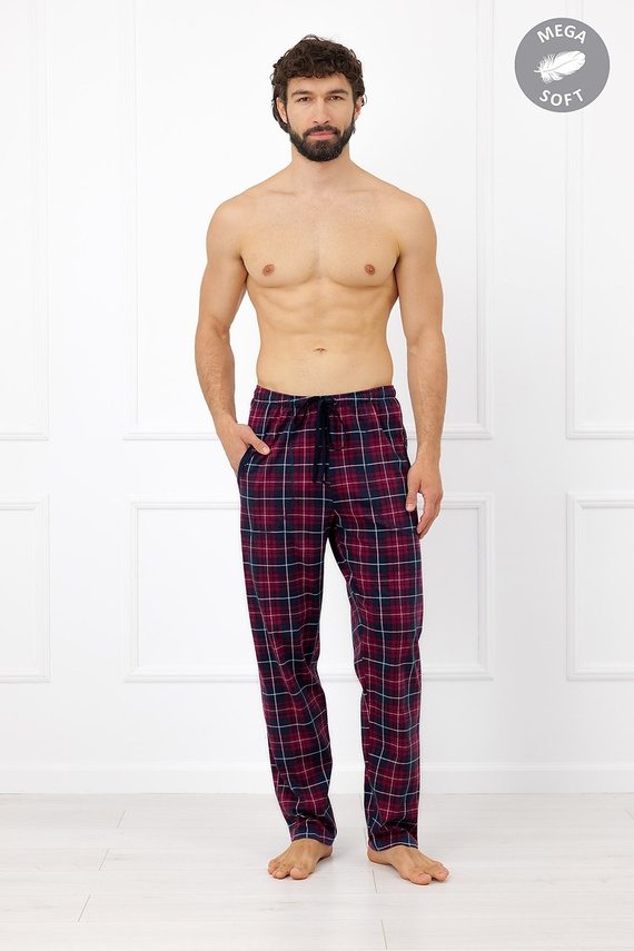 Italian Fashion Brajan Herren-Hose Mega Soft aus Baumwolle kariert
