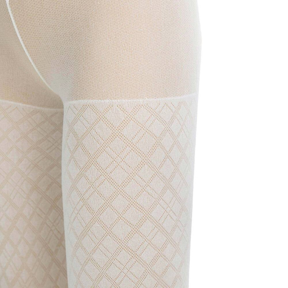 141803 W2 Nicol Jacquard-Strumpfhose – Creme