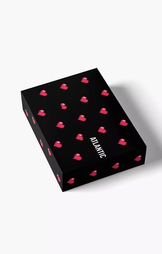 2GMB-011 Atlantic Herren-Boxershorts – Baumwolle, Herzdruck, 2er-Pack