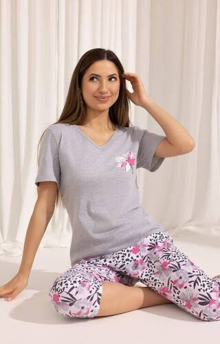 698 Regina Damenpyjama – Grau