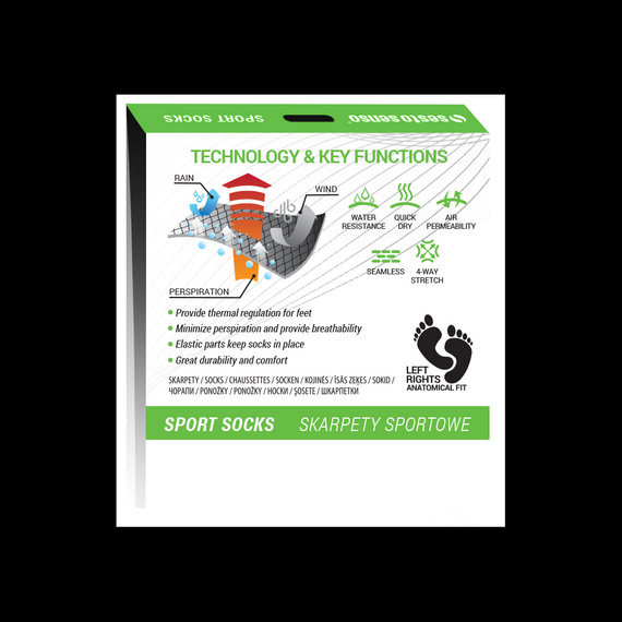 Sportsocken Sesto Senso Graphit Sportsocken