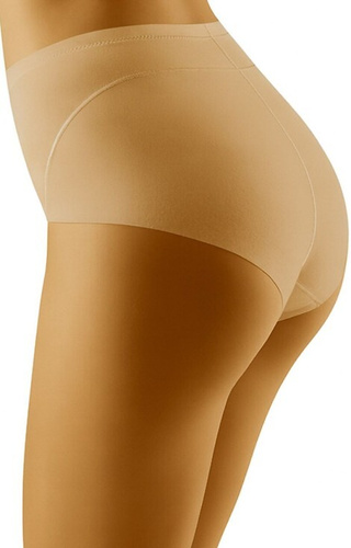 Eco-Ah Wolbar Damen-Slip, Beige – formend, hoher Bund, Baumwolle