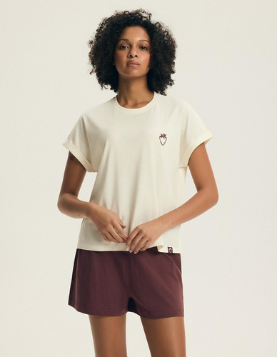 Damenpyjama Henderson Evika 44464 – Baumwolle, Fruchtstickerei, Shorts