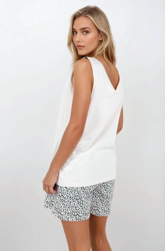 Make It Happen Damen-Pyjama Momenti Per Me beige