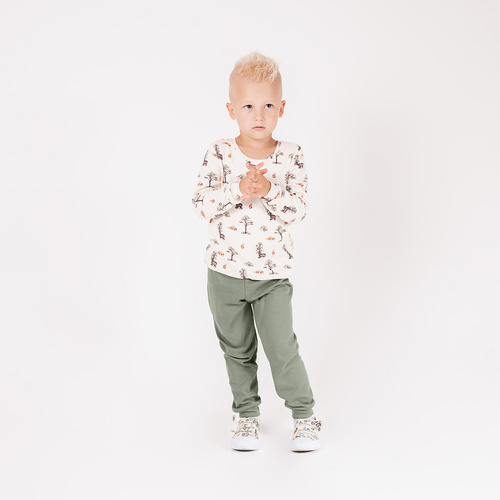 218036 Yogi Bear Nicol Baumwollpyjama – lange Ärmel, Waldmuster