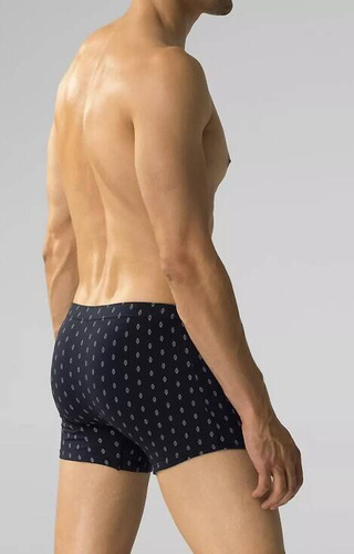 3MH-195 Atlantic Herren-Boxershorts – Marineblau-Grau