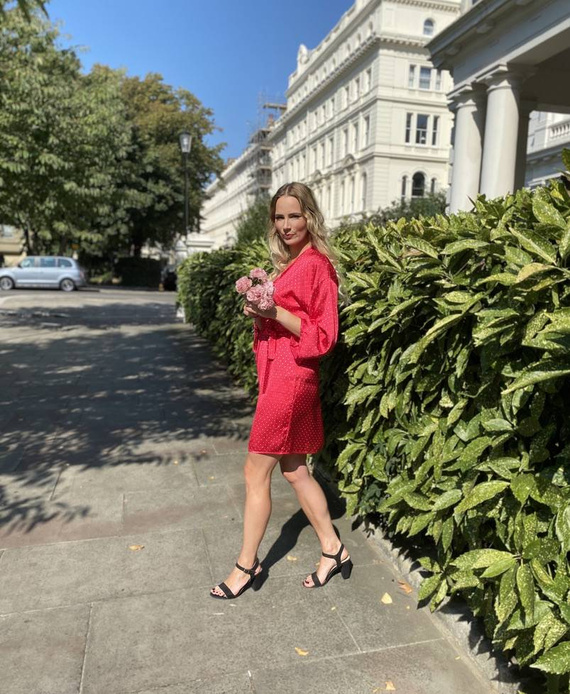 370 Laurine Forex Damen Morgenmantel - Himbeere