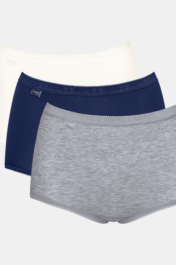 Basic+ Maxi C3P Sloggi Damen-Slip – V017 Grau-Marineblau-Ecru