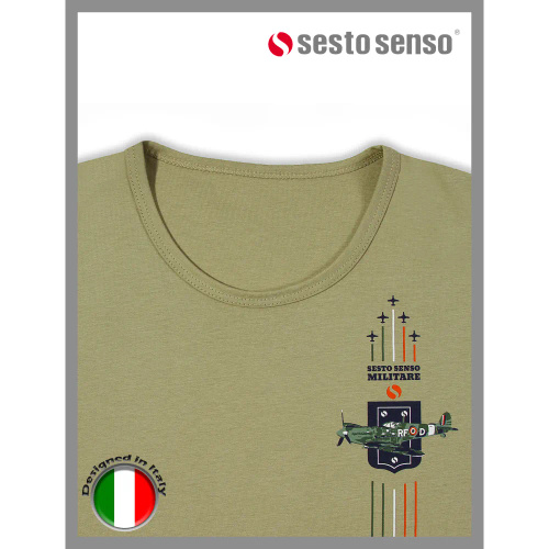 7538 Sesto Senso Herren-Langarmpyjama – Khaki